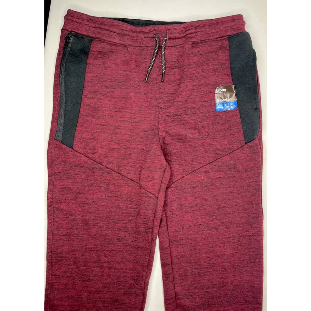 Urban Pipeline Kids Red Maroon Joggers SuperSoft Double Knit Cotton Sz XL 18/20